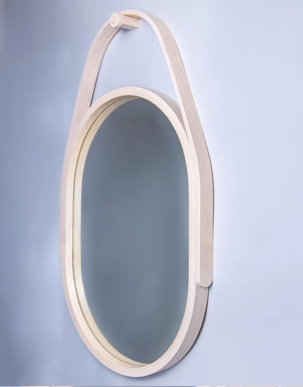 Belvedere Wooden Mirror Nordic White Clean