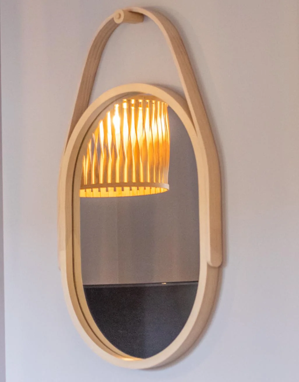 Belvedere Wooden Mirror Nordic White